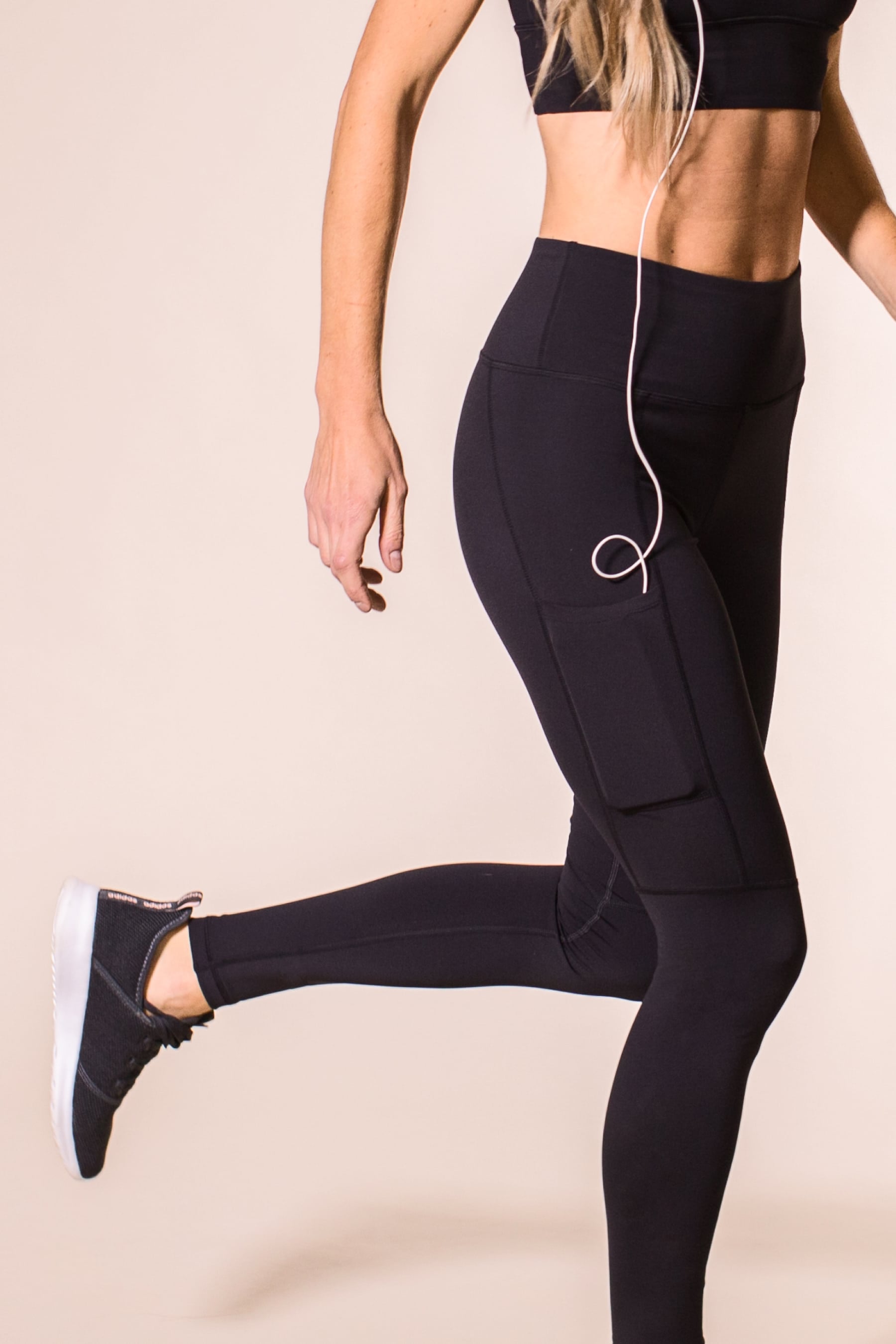  Alana Athletica High Waisted Womens Yoga Pants - Tummy Control  & 2 Pockets - The Dash Side Pocket Legging Black : Clothing, Shoes & Jewelry
